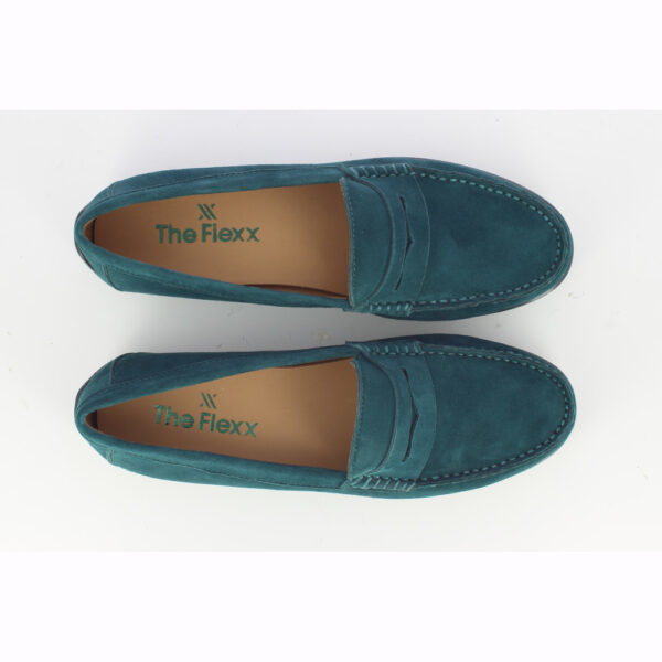 WINTER LOAFER-CAMOSCIO-PETROL - immagine 2