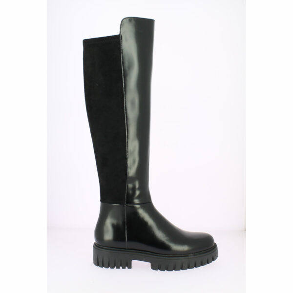 CHERIE-ABRASIVATO/STRETCH SUEDE-BLACK/BLACK - immagine 3